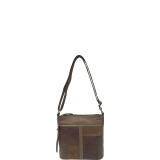 Mixed Media Leather Crossbody
