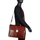 Luxurious Italian Leather Classic Briefcase