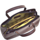 Faux Buffalo Classic Briefcase with Removable Shoulder Strap
