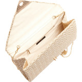Straw Clutch In Chevron