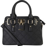Women's Multicolor Faux-leather Front Lock Decoration Small Mini Shell-shape Top-handle Handbag