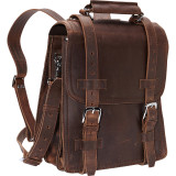 14" Leather Travel Backpack Brief