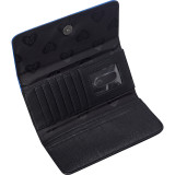 Laser Cut Skull Blue Wallet