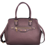 Saffianon Medium Satchel with Shoulder Strap