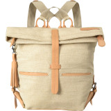 Amelia Backpack Jute Genuine Leather Everyday Bag