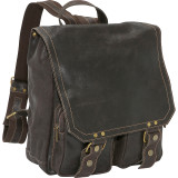 Distressed Leather Laptop Backpack