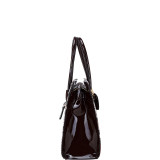 Patent Faux Leather with Snake Skin Detail Shoulder Bag
