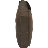 Distressed Leather Quarter Flap messenger