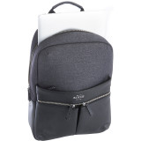 Powered Up Power Bank Charging Leather Laptop Backpack