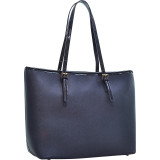 Patent Faux Leather Trim Tote