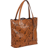 Large Leather Lace Tote