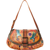 Small Ruched Flap Shoulder Handbag