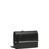Corrine Metal Bar Flap Shoulder Bag
