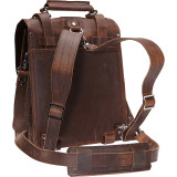 14" Leather Travel Backpack Brief