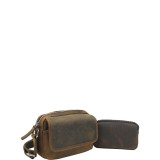 8" Leather Parent-Child Shoulder/Waist Bag