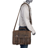 16" CEO Full Leather Briefcase & Backpack
