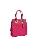 Structured Faux Leather Tote
