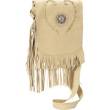 Full Flap with Concho and Fringe Shoulder Bag
