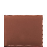 Leather Exterior Bill Fold Stainless Steel Wallet- RFID