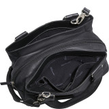 Three Compartment Top Zip Satchel