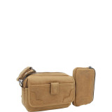 8" Leather Parent-Child Shoulder/Waist Bag