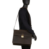 Apollo Oil Tanned Leather Briefcase With Strap and Lock