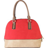 Two-tone Shell Tote with Removable Straps