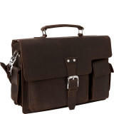 16" Leather Laptop Briefcase