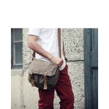Washed Canvas Messenger Bag