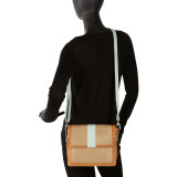 Colorblock Leather Cross Body Bag