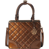 Shiny Quilted Small Satchel Bag