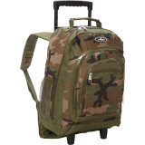 Woodland Camo Wheeled Backpack