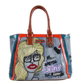 Jodie Blonde Print Shopper Bag