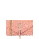 Weaving Pattern Faux Leather Clutch
