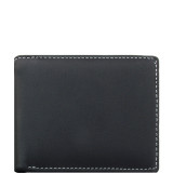 Leather Exterior Bill Fold Stainless Steel Wallet- RFID