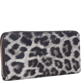 Leopard Print Zip Around Wallet