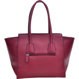 Faux Leather Winged Satchel