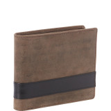 RFID Secure Mens Center Wing Wallet with Coin Pocket