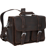 16" Leather Briefcase Travel Bag