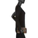 Faux Leather Leopard Print Chain Wallet