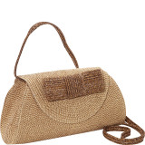 Lurex Paper Straw Bow Clutch/Crossbody