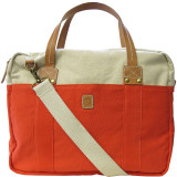 Two Tone Washed Canvas Messenger Bag