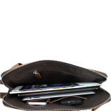 12.5" Leather Messenger Slim Bag