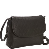 Diamond Stitch Half Flap Crossbody