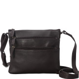 Soft Drum Dyed Leather 3 Zip Crossbody