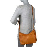 Top Zip Hobo With Front Open pocket