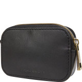 RFID Blocking Leather Top Zip Card Pouch