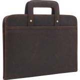 Cowhide Leather Slim Portfolio Carrying Case