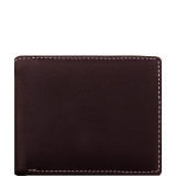 Leather Exterior Bill Fold Stainless Steel Wallet- RFID