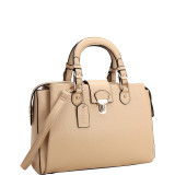 Satchel with Front Snap Lock Accent